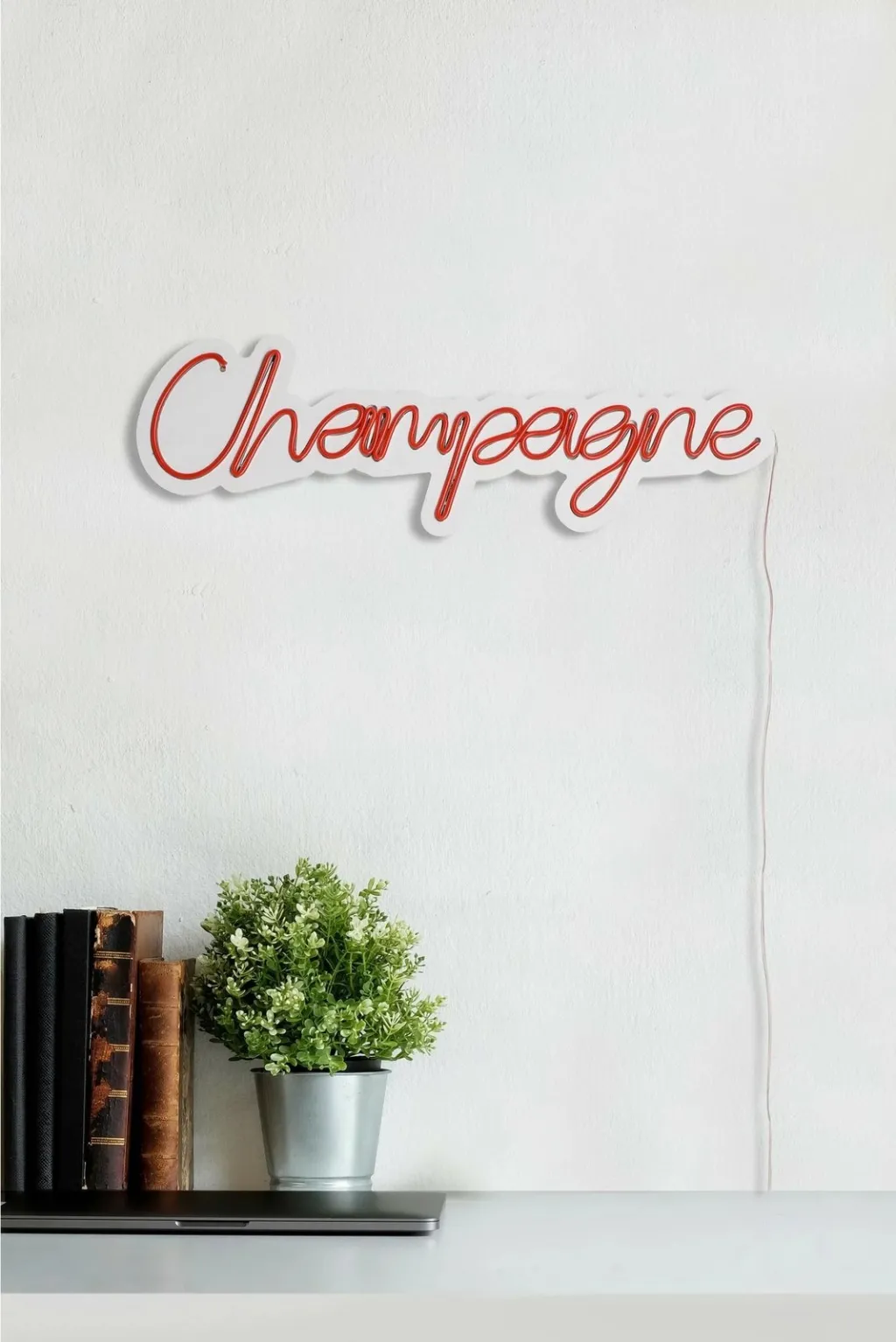 Dekor dritash LED plastike, ngjyrë e kuqe, Champagne - 5