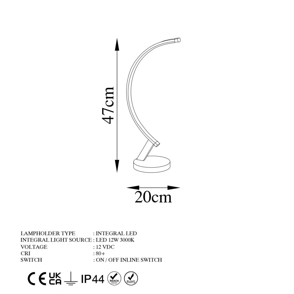 Llambë tavoline Opviq, Bevel - 13324, ngjyrë ari - 11