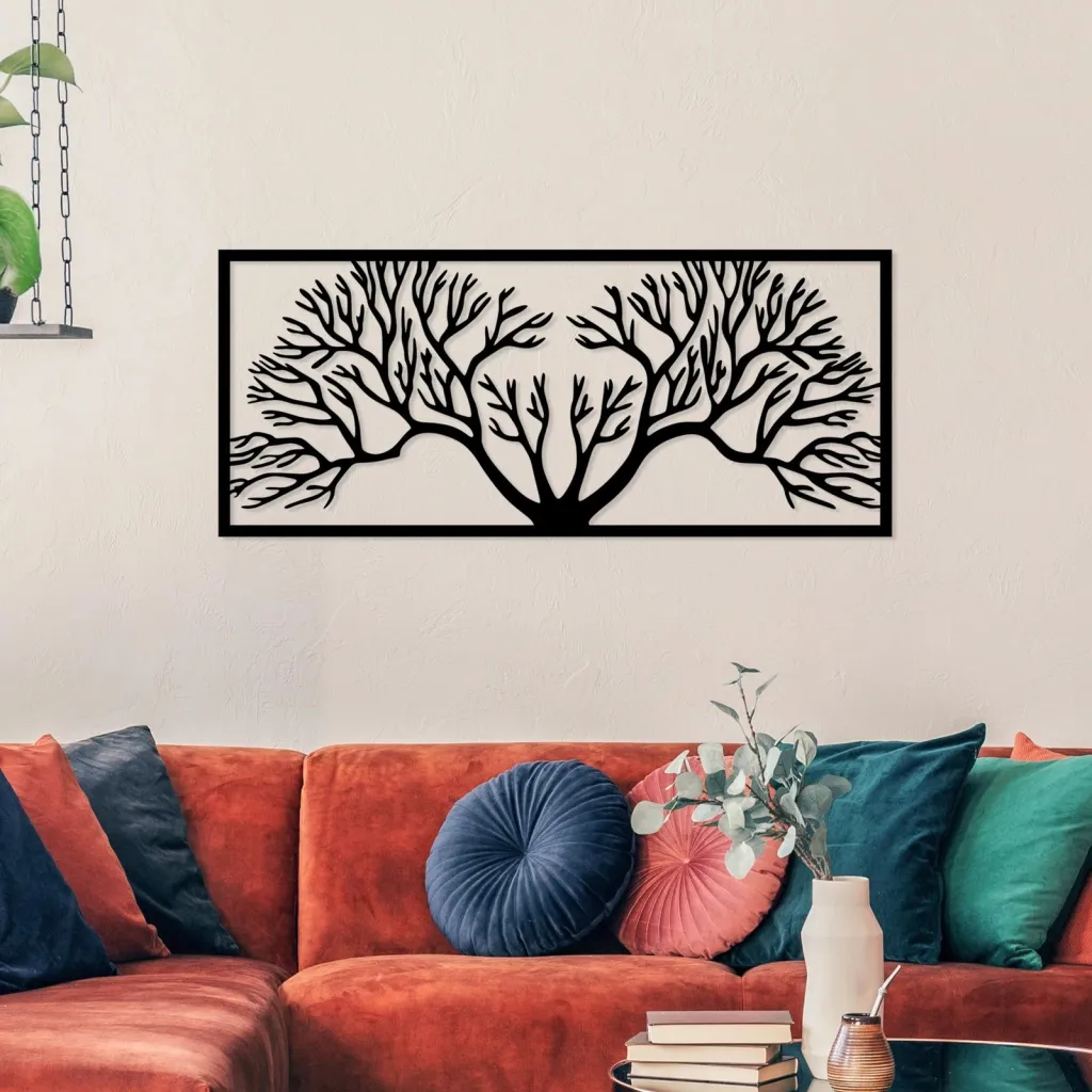 Aksesor dekorativ metalik për mur, Wallity, Horn Tree - 2