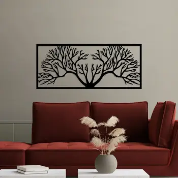 Aksesor dekorativ metalik për mur, Wallity, Horn Tree