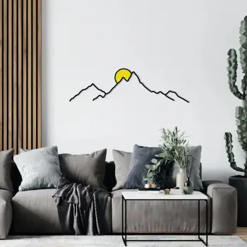Aksesor dekorativ për mur, metalik, Wallity, Agri, shumëngjyrësh, 100x29cm