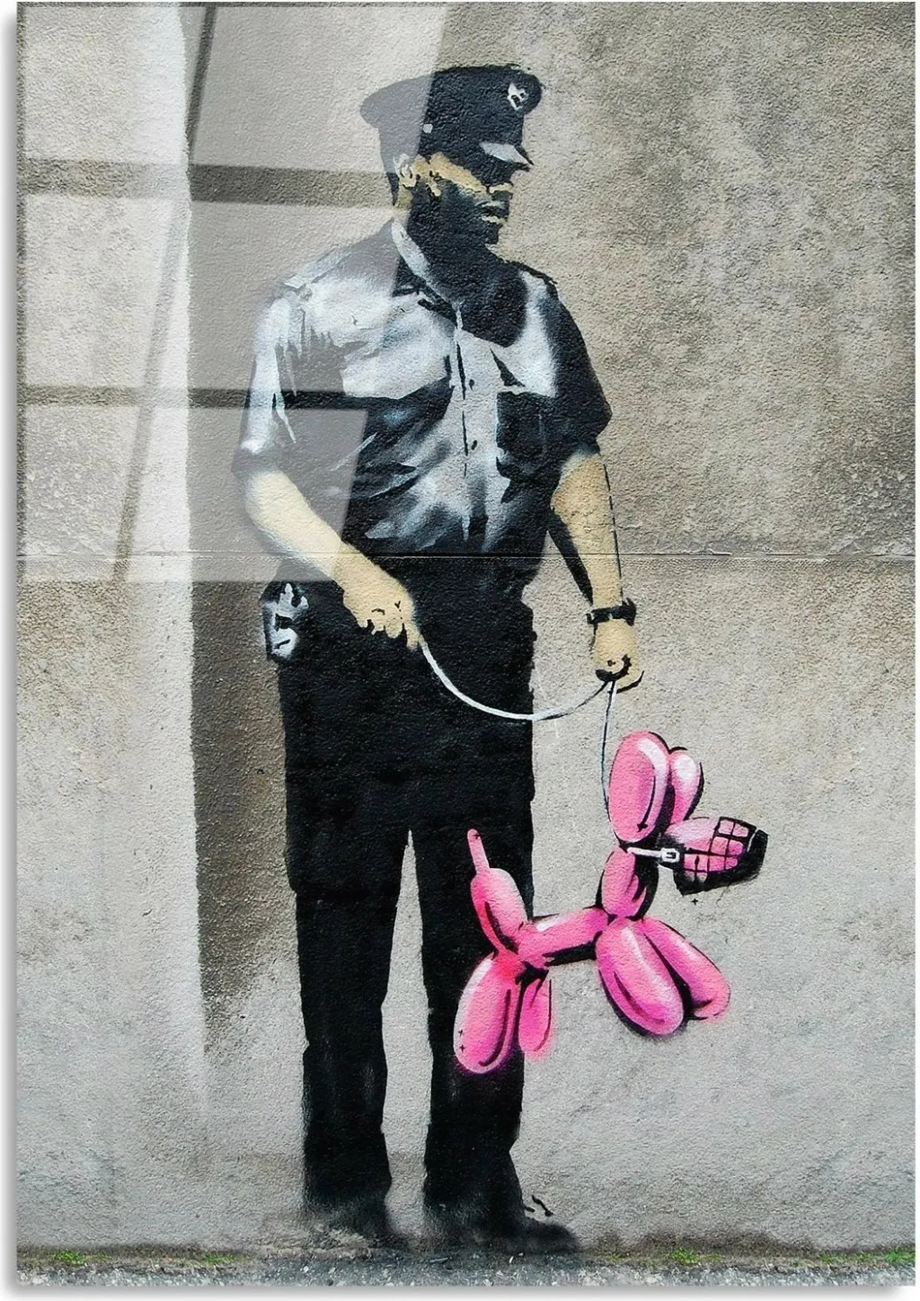 Pikturë dekorative xhami e temperuar, Banksy, UV-506, 45x65cm - 5