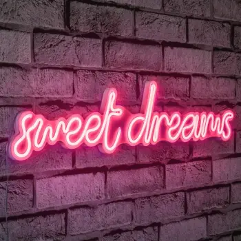 Dritë dekorative LED në mur, 'sweet dreams', plastikë, ngjyrë rozë