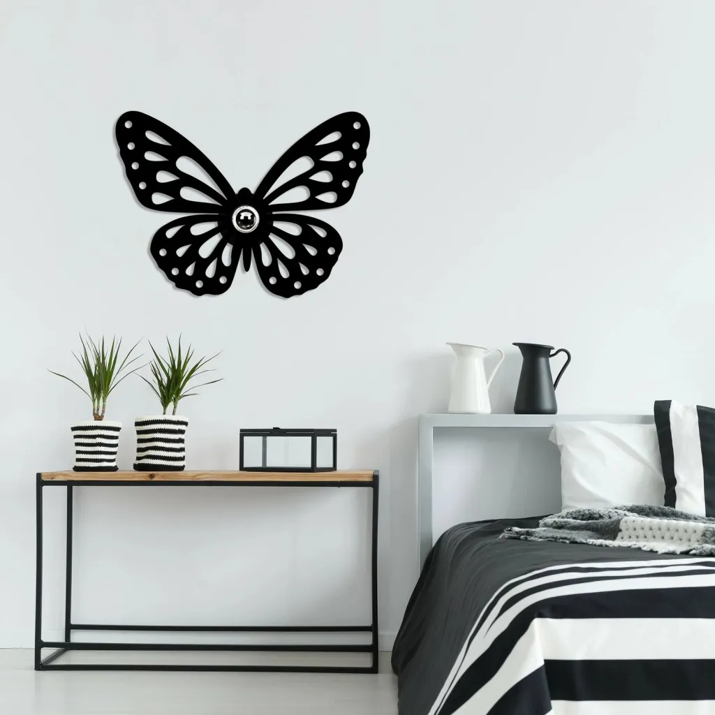 Llambë muri Opviq, model fluture, e zezë, W-045 - 1
