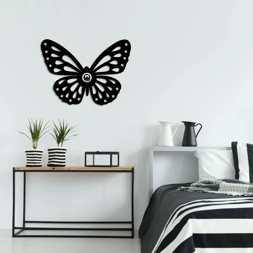 Llambë muri Opviq, model fluture, e zezë, W-045 - 7