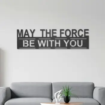 Aksesor dekorativ metalik për mur, Wallity, The Force, 65x20cm
