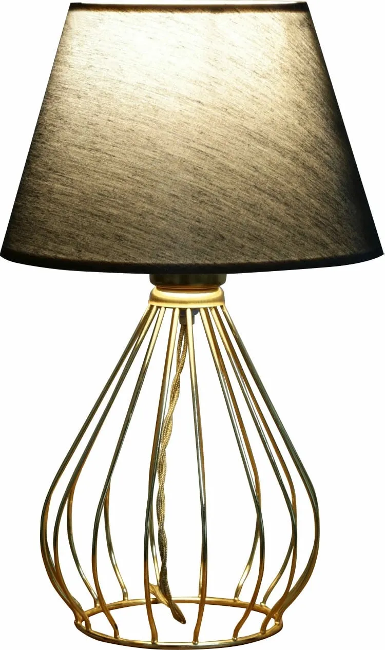 Llambë tavoline Opviq, AYD-3118, metal, kapak stofe, e zezë - 3