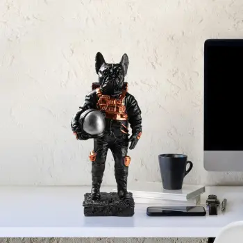 Objekt dekorativ Aberto Design, qen astronaut, shumëngjyrësh, 18x40x16cm