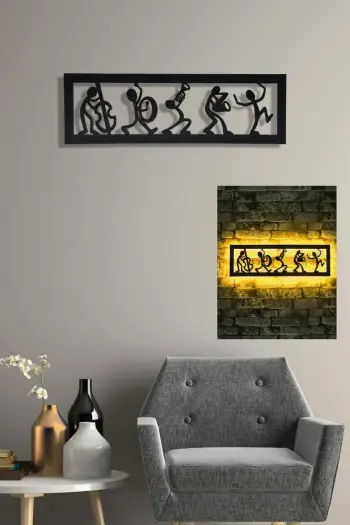 Dritë dekorative LED, motiv grupi muzikor, e verdhë