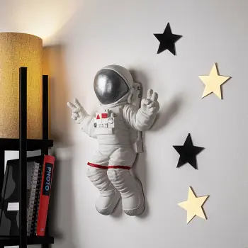 Aksesor dekorativ muri Wallity, astronaut me shenjë paqeje - 2