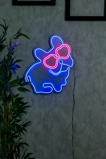Dritë dekorative LED në formë qeni, ngjyrë kaltër, Wallity Love Dog