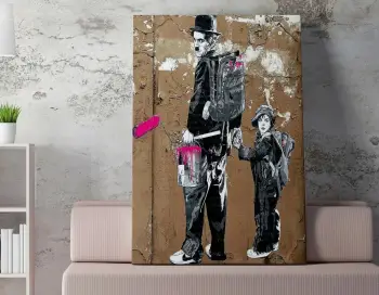 Pikturë dekorative në kanavacë, Banksy, shumëngjyrëshe, WY57, 50x70cm