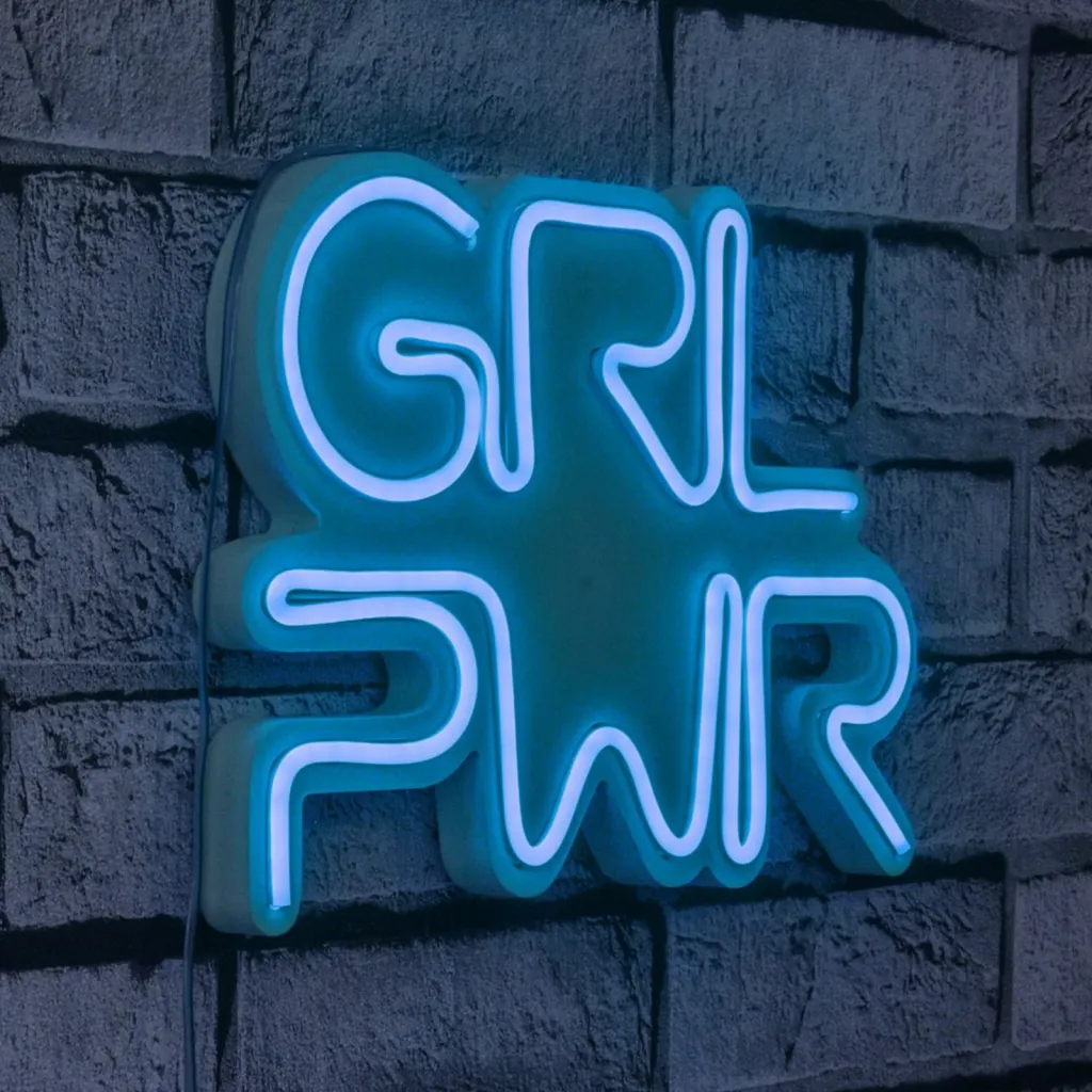 Dritë dekorative LED, plastikë, GRL PWR, ngjyrë kaltër - 1