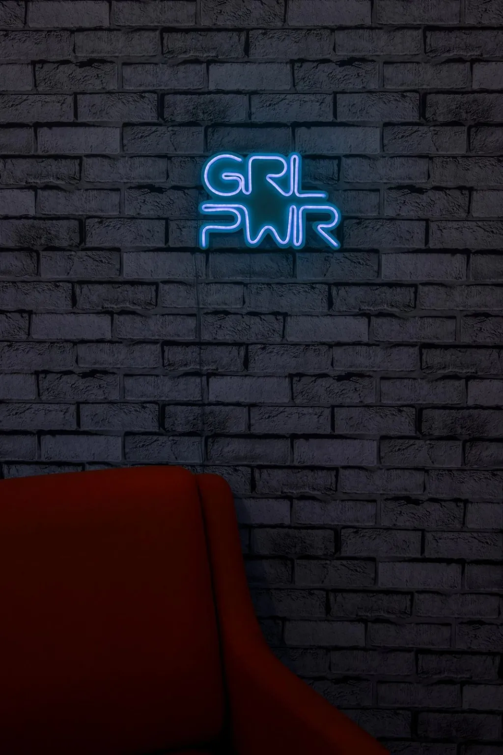 Dritë dekorative LED, plastikë, GRL PWR, ngjyrë kaltër - 4