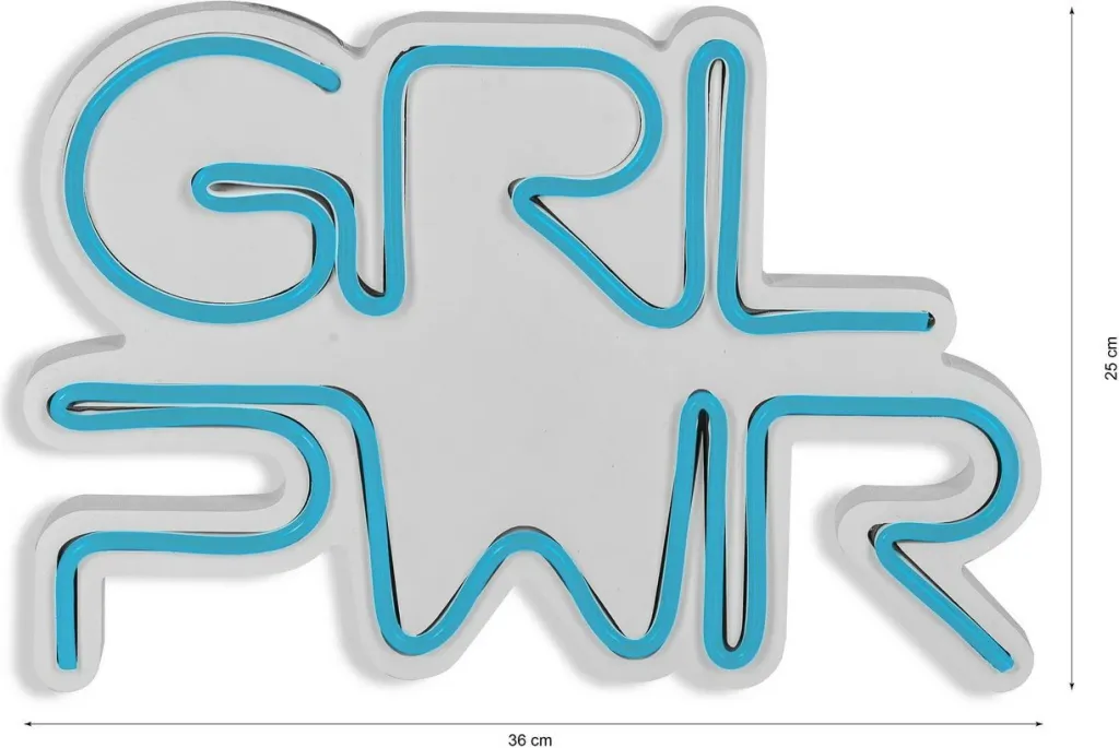 Dritë dekorative LED, plastikë, GRL PWR, ngjyrë kaltër - 9