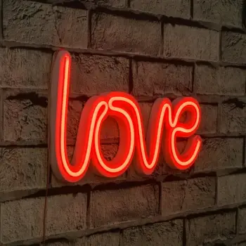 Dritë dekorative LED plastike, 'love', e kuqe