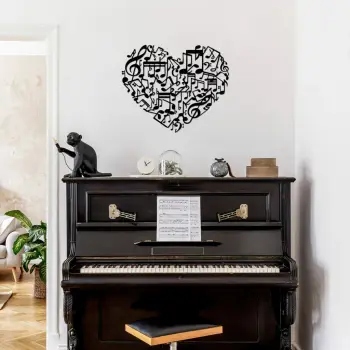 Aksesor dekorativ metalik për mur, Wallity, Musical Love - 507