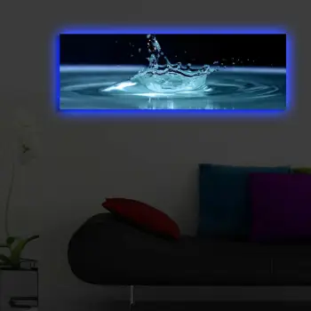 Pikturë dekorative me drita LED, shumëngjyrëshe, Wallity 3090DACT-41, 30x90cm