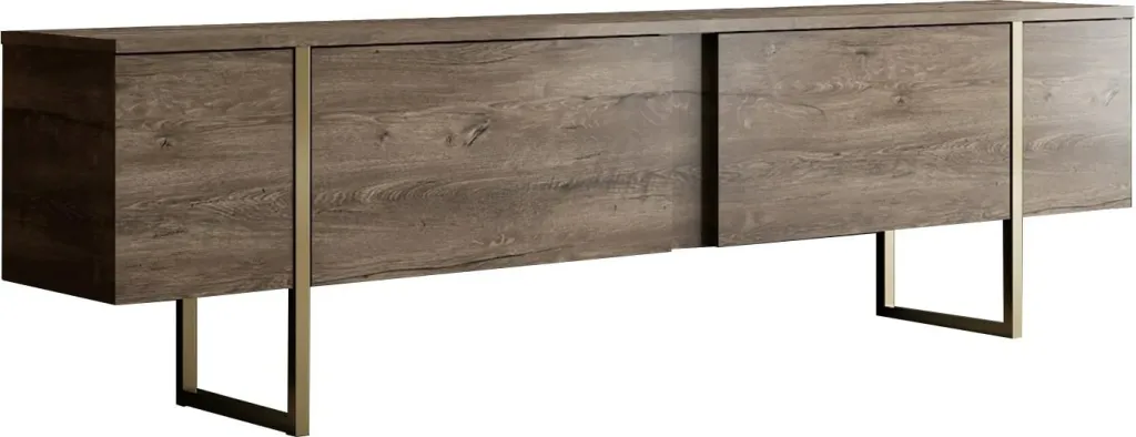 Set mobiljesh për dhomë dite, ngjyrë arre dhe ari, Luxe - 7