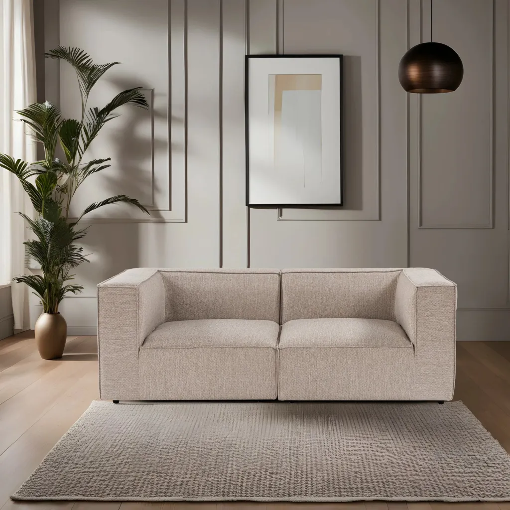 Divan dy ulësesh Atelier del Sofa, Sora 2, bezhë rëre - 1
