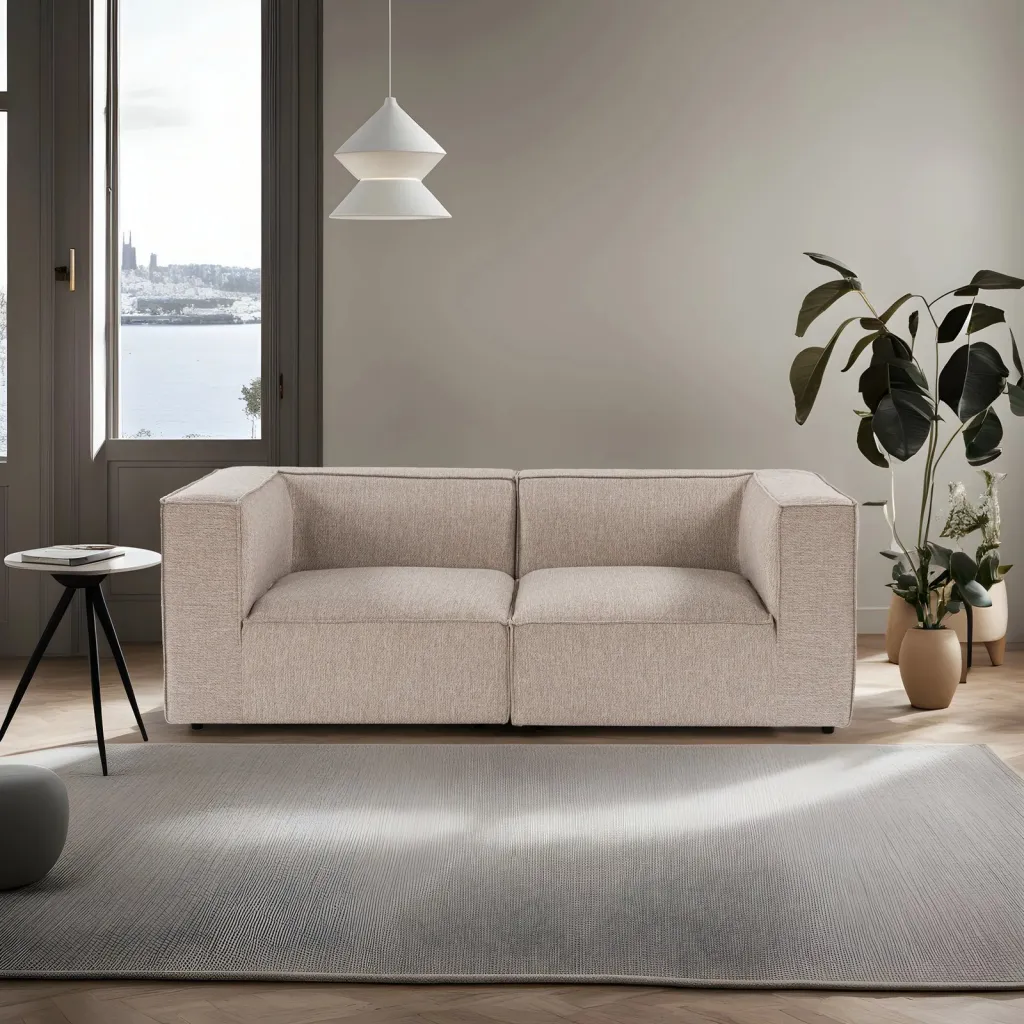 Divan dy ulësesh Atelier del Sofa, Sora 2, bezhë rëre - 2