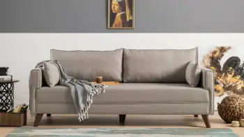Divan-krevat treshe, ngjyrë krem, Atelier del Sofa, Bella