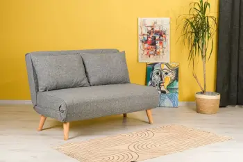 Divan-krevat dy ulëshe, ngjyrë gri e çelët, Folde, Atelier del Sofa