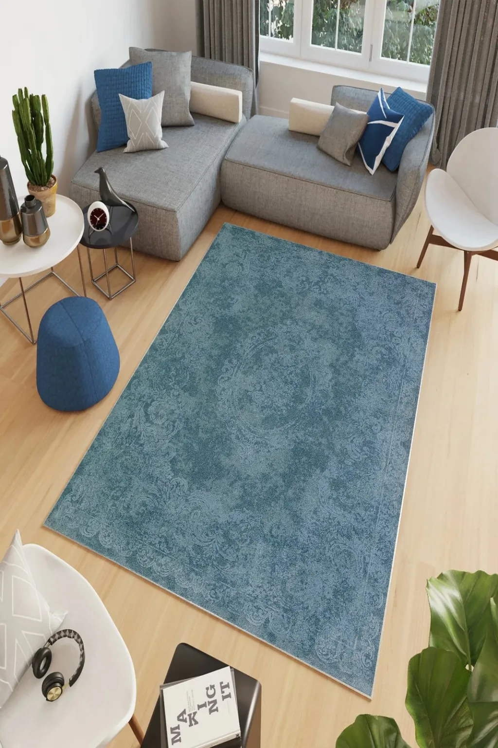Qilim Conceptum Hypnose, 60x100cm, ngjyrë kaltër, W903 - 1