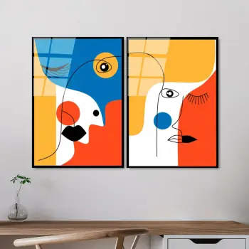 Pikturë dekorative prej xhami të temperuar (2 copë), Wallity, UV-950, 45x65cm