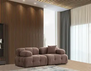 Divan dy vendësh Atelier del Sofa Doblo, ngjyrë kapuçino