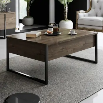 Tavolinë kafeje Hanah Home, Luxe, ngjyrë arre dhe e zezë