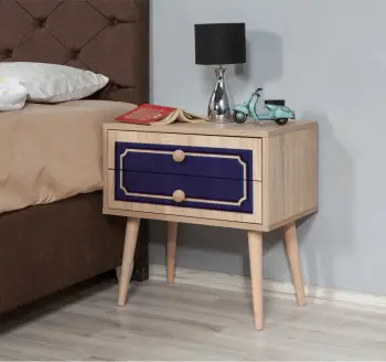 Komodinë nate Hanah Home, dy sirtarë, 620, ngjyrë lisi Sonoma