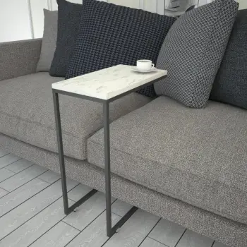 Tavolinë anësore Hanah Home Callen, mermer i bardhë