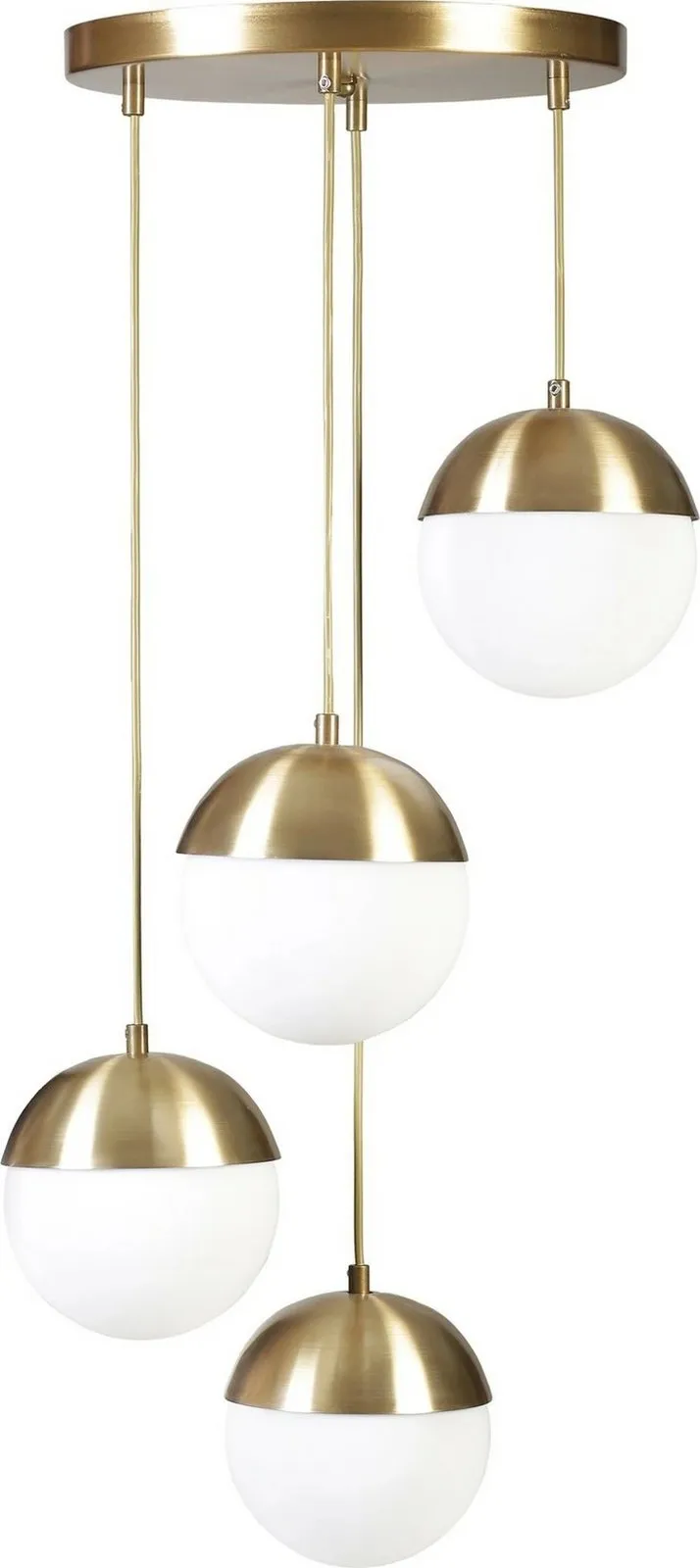 Llambë tavani Opviq, 4 sfera, metalik, ngjyrë ari dhe e bardhë - 2