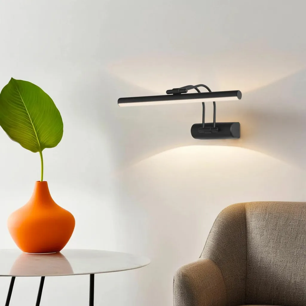 Llambë muri Opviq, Flüt, 50cm, LED, e zezë - 1