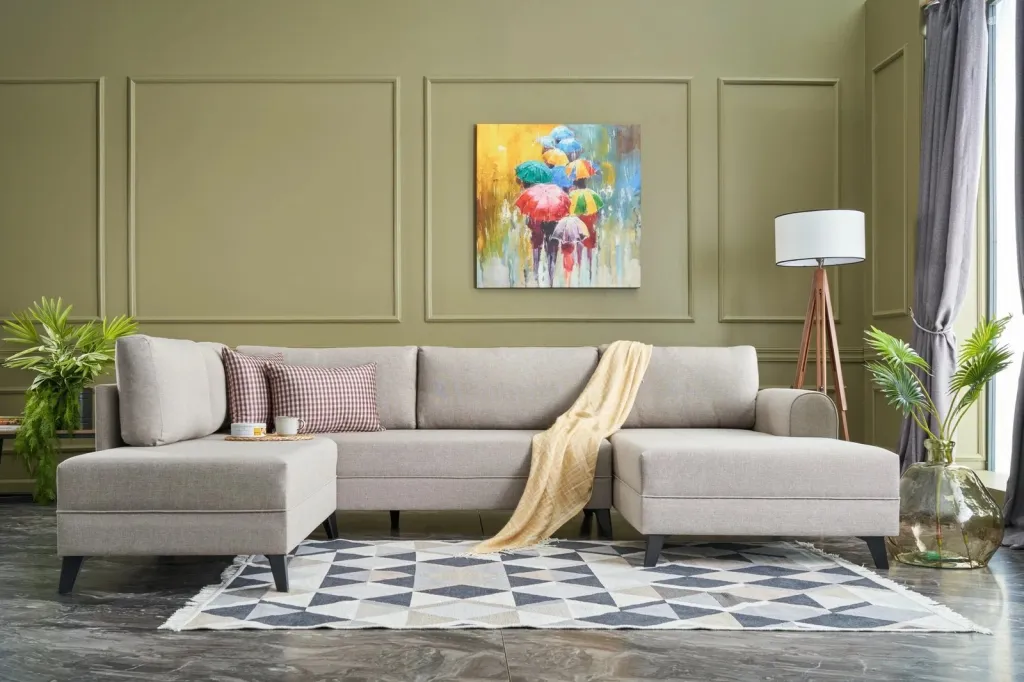Kënd-sofë krevati Atelier del Sofa, Belen, krem - 1