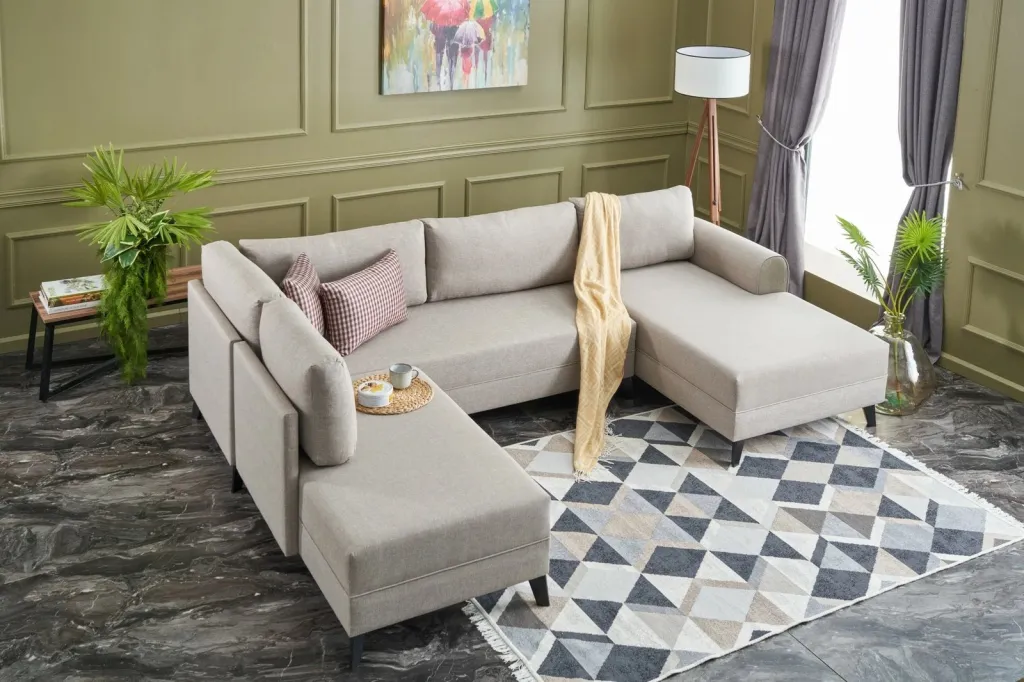 Kënd-sofë krevati Atelier del Sofa, Belen, krem - 2