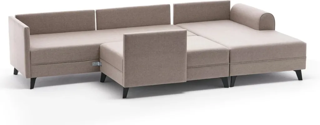 Kënd-sofë krevati Atelier del Sofa, Belen, krem - 8