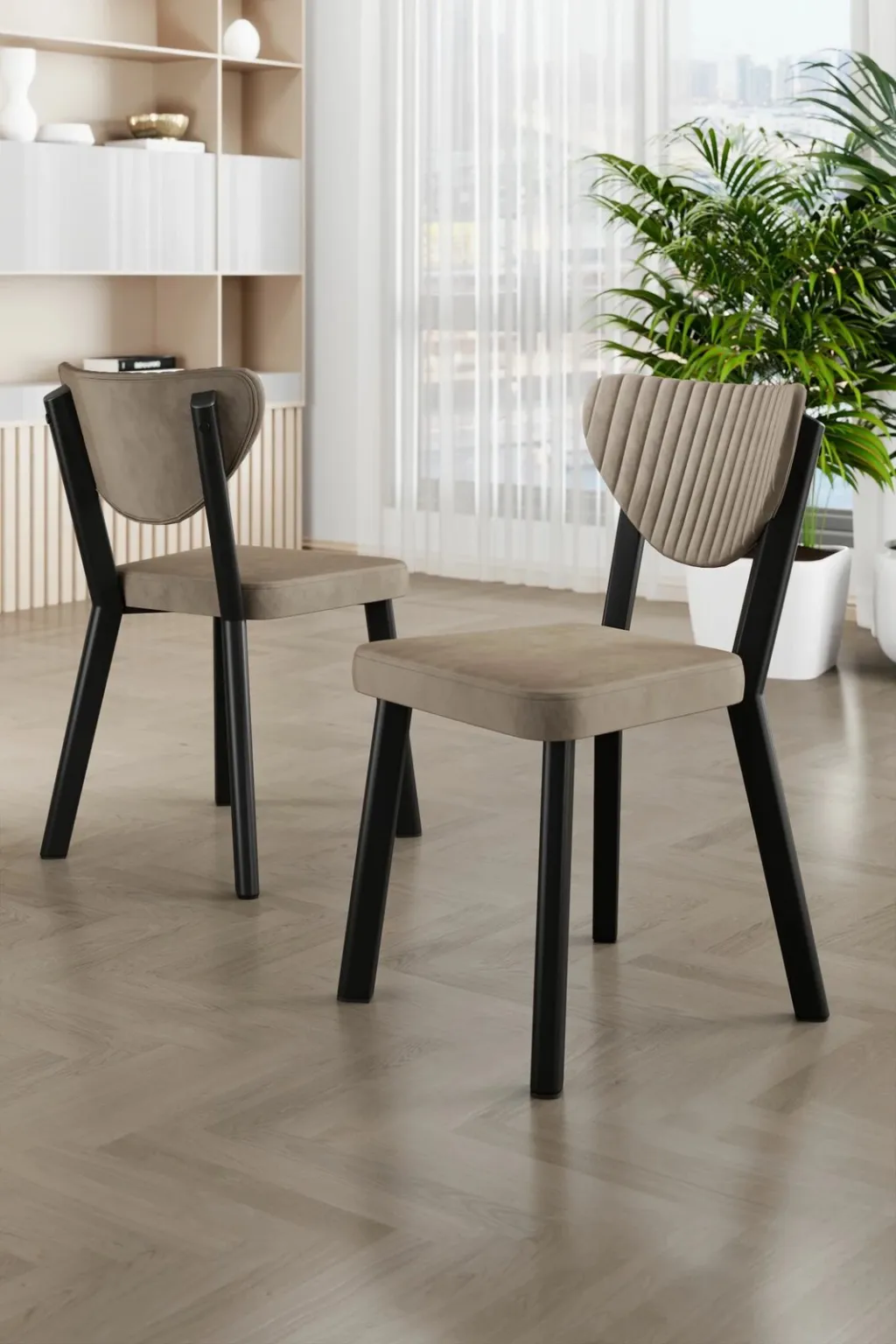 Set Karrigesh (4 Copë) Arfe, kapuçino, zezë - 1