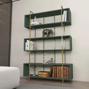Raft librash Hanah Home, Bruti, ngjyrë e gjelbër dhe ari