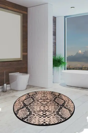 Tapet banje Mijölnir, dizajn gjarpri, shumëngjyrësh, 100cm