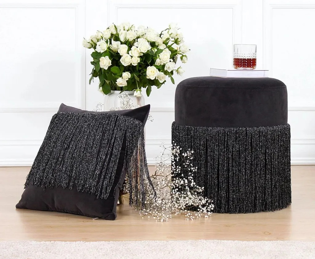 Puf Atelier del Sofa, ngjyrë e zezë, Merkur - 6