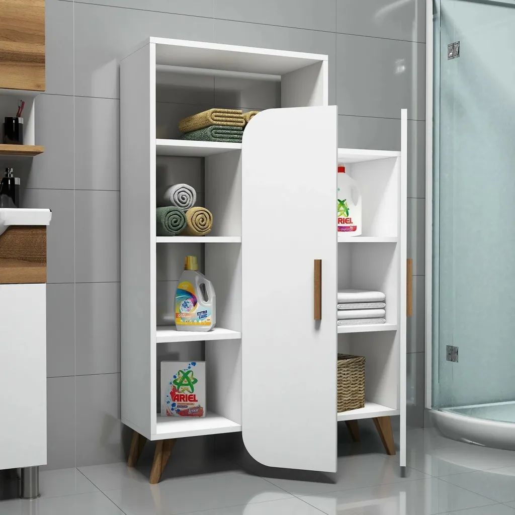 Raft librash Hanah Home, formë moderne, ngjyrë e bardhë - 2