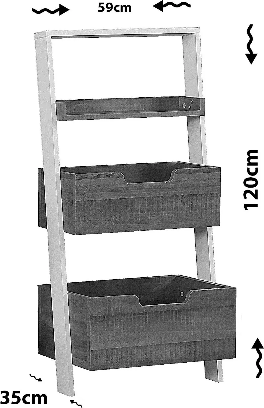 Librari / Raft Librash Low, lis i errët - 4