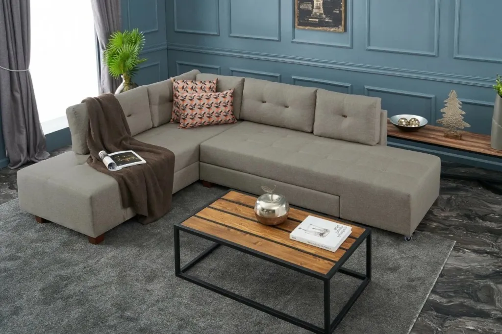 Kënd divan-krevat Atelier del Sofa, kënd majtas, ngjyrë krem - 1