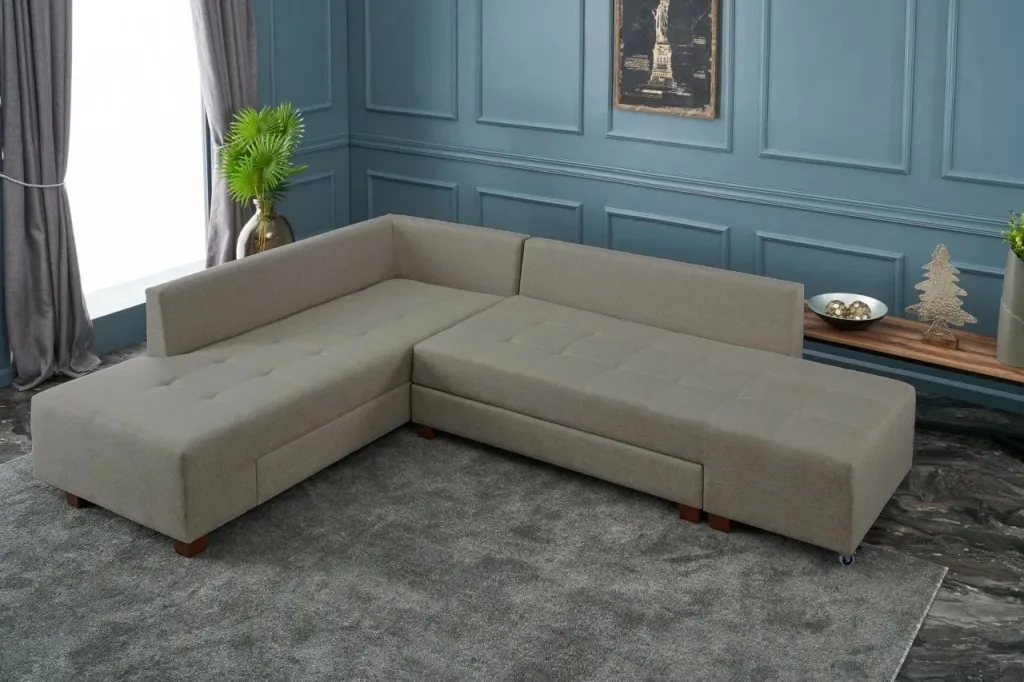 Kënd divan-krevat Atelier del Sofa, kënd majtas, ngjyrë krem - 2