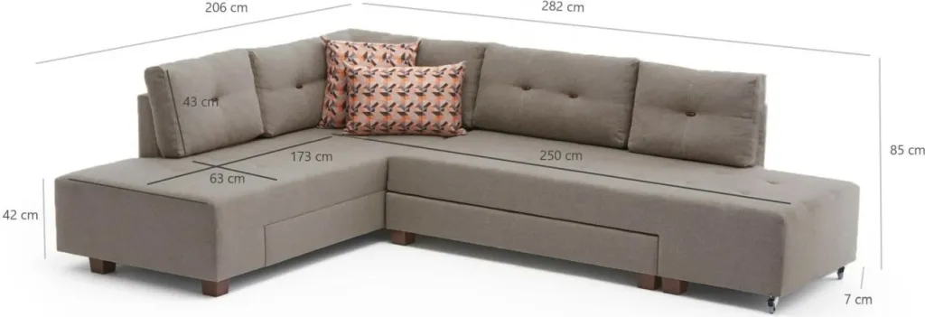 Kënd divan-krevat Atelier del Sofa, kënd majtas, ngjyrë krem - 7