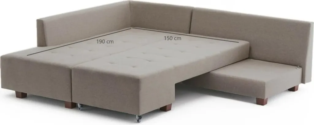 Kënd divan-krevat Atelier del Sofa, kënd majtas, ngjyrë krem - 8