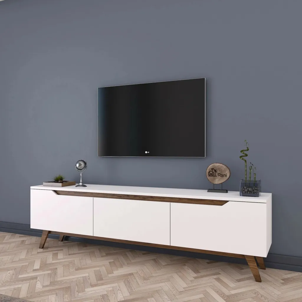 Komodë TV Hanah Home, D1 - 794, e bardhë dhe arre - 1