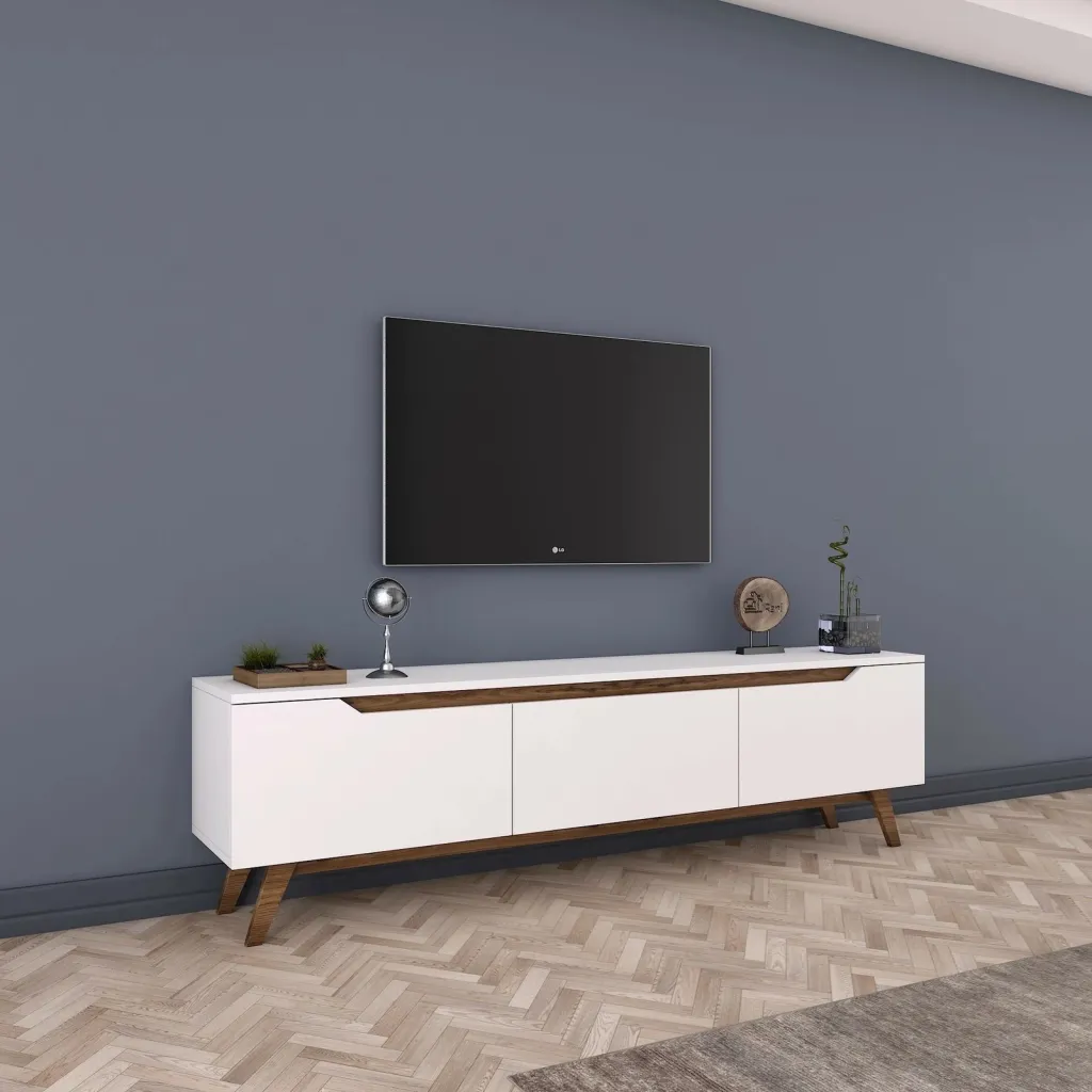 Komodë TV Hanah Home, D1 - 794, e bardhë dhe arre - 2